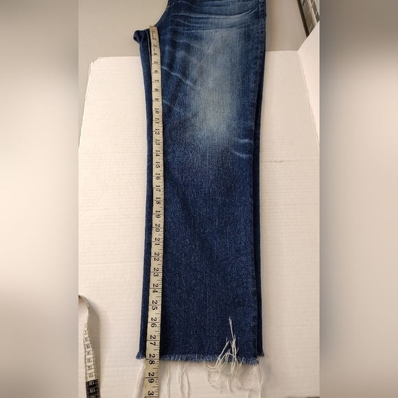 AG Adriano Goldschmied The Isabelle Denim High Rise Straight Crop Jeans Size 31R - Picture 12 of 16